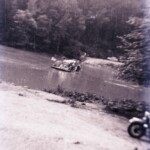 A ferry boat, somewhere, from and old black&white negative