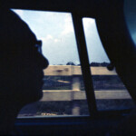 Grandpa Crum driving "the machine" as he called it, on their trip out west. Summer of 1961