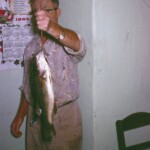 GrandpaWithFishAug29_1963 Grandpa with another nice bass.