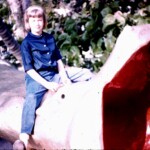 HomesteadVisitChristmas1966_9 Pat on a hippo