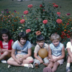 KidsAtBudPrathersLaborDaySept2_1963 : Sharon McConnell, Kathy Prather, Rex Prather, (can't recall the 4th cousin's name), Pat Crum