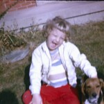 PatAndTootsieNov1963 in the front yard of our house on Allentown Rd.