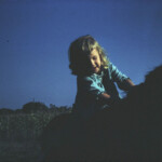 Pat on old Charlie, who was owned by Grandpa Hockersmith. Summer, 1961