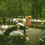 Prather Reunion Speed Park LaborDay 1965 in Speed, IN - Dad, Earl Prather, Simon Townsend (I think) all with backs to the camera