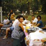 PratherReunionSpeedParkLaborDay1965_3 The ladies, notably Margaret Dreyer and Mom, and Ocie McConnell behind Margaret