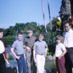 "Walt's Family At Parrot Jungle Miami Dec28 1965" - Mom (Joyce), David, Joe, Mark, Pat, Dad (Walter)